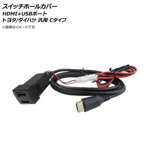 AP スイッチホールカバー HDMI+USBポート トヨタ/ダイハツ車汎用(Cタイプ) AP-EC661