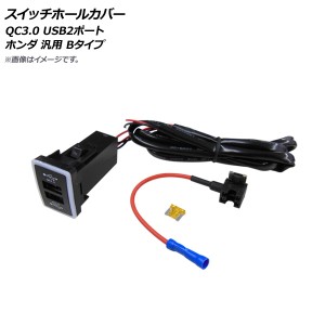 スイッチホールカバー QC3.0 USB2ポート ホンダ車汎用(Bタイプ) AP-EC666