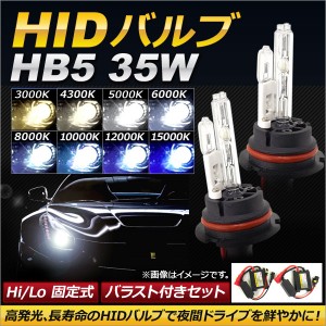 HIDバルブ/HIDバーナー バラスト付き 35W HB5 Hi/Lo 固定式 選べる8ケルビン AP-HD091