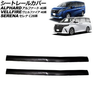 シートレールカバー トヨタ アルファード/ヴェルファイア 40系 2023年06月〜 ブラックカーボン PVC製 Bタイプ 入数：1セット(2個) AP-IT3