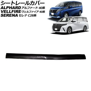 シートレールカバー 日産 セレナ C28系 2022年12月〜 ブラックカーボン PVC製 Bタイプ AP-IT3246-B-BKC