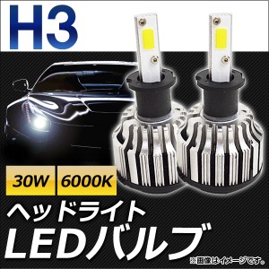 AP LEDバルブ オールインワン ヘッドライト H3 30W 6000K AP-LB050-H3 入数：1セット(2個)