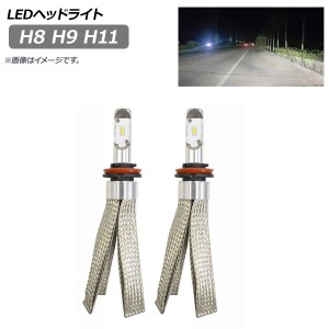 LEDヘッドライト H8 H9 H11 ヒートリボン式 6000K 8000LM 入数：1セット(左右) AP-LB202