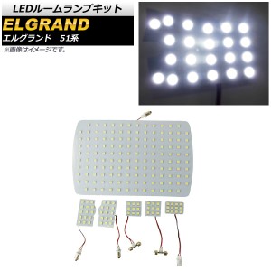 LEDルームランプキット ニッサン エルグランド 51系 2002年05月〜2010年08月 196発SMD 40W 12V 車種専用設計 AP-RL041 入数：1セット(6個