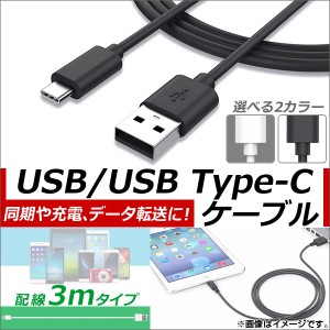 AP USB2.0/USB Type-C 変換ケーブル 3m 同期/充電/データ転送に！ 選べる2カラー AP-TH590