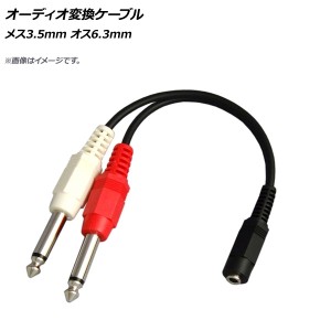 オーディオ変換ケーブル ケーブル長さ：約10cm メス3.5mm オス6.3mm×2 AP-UJ0863