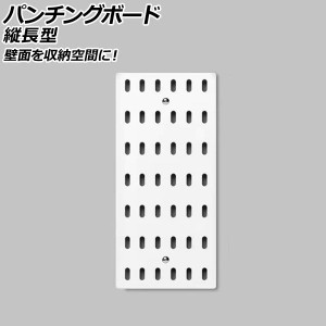 パンチングボード ホワイト 縦長型 プラスチック製 壁面を収納空間に！穴開け不要で簡単取り付け AP-UJ0910-V