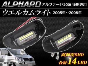 LEDウェルカムライト トヨタ アルファード 10系 後期 2005年〜2008年 14連 入数：1セット(左右) AP-WL-ALPHRD10