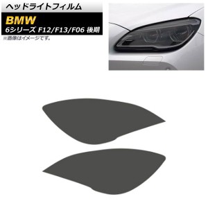 ヘッドライトフィルム BMW 6シリーズ F12/F13/F06 後期 2015年07月〜2018年07月 スモーク TPU製 AP-XT1646-SM 入数：1セット(左右)