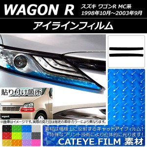 アイラインフィルム スズキ ワゴンR MC11S/MC12S/MC21S/MC22S 1998年10月〜2003年09月 キャットアイタイプ 選べる12カラー AP-YLCT085 入