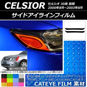 サイドアイラインフィルム キャットアイタイプ トヨタ セルシオ 30系 前期 2000年08月〜2003年08月 選べる12カラー 入数：1セット(2枚) A