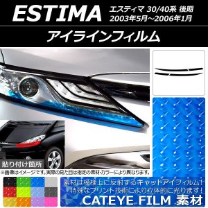 アイラインフィルム トヨタ エスティマ 30系/40系 後期 2003年05月〜2006年01月 キャットアイタイプ 選べる12カラー AP-YLCT147 入数：1