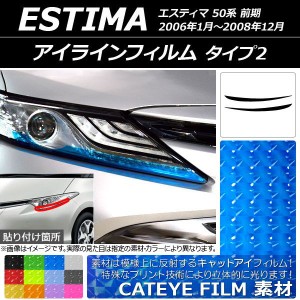 アイラインフィルム トヨタ エスティマ 50系 前期 2006年01月〜2008年12月 キャットアイタイプ タイプ2 選べる12カラー AP-YLCT148 入数