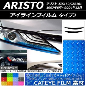 アイラインフィルム キャットアイタイプ タイプ2 トヨタ アリスト JZS160/JZS161 1997年08月〜2004年12月 選べる12カラー 入数：1セット(