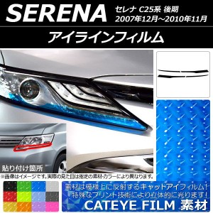 アイラインフィルム ニッサン セレナ C25系 後期 2007年12月〜2010年11月 キャットアイタイプ 選べる12カラー AP-YLCT166 入数：1セット(