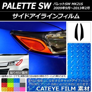 サイドアイラインフィルム キャットアイタイプ スズキ パレットSW MK21S 2009年09月〜2013年02月 選べる12カラー 入数：1セット(2枚) AP-