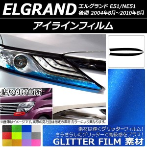 アイラインフィルム ニッサン エルグランド E51/NE51 後期 2004年08月〜2010年08月 グリッタータイプ 選べる12カラー AP-YLGL059 入数：1