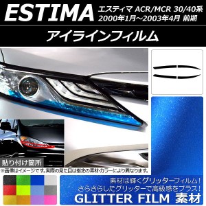 アイラインフィルム グリッタータイプ トヨタ エスティマ 30系/40系 前期 2000年01月〜200304月 選べる12カラー 入数：1セット(4枚) AP-Y