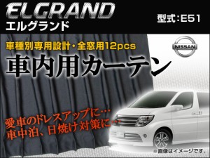 専用カーテンセット 日産 エルグランド E51 入数：1台分(12ピース) APCN02