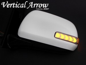 AVEST VerticalArrow ドアミラーウインカー クローム 純正風スイッチ付 AV-037WB-N＋AV-SW-LED-FLOW トヨタ アルファード ANH/GGH2＃ 200