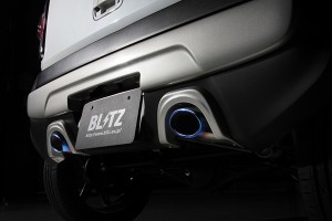 ブリッツ/BLITZ エアロスピードRコンセプト マフラーガーニッシュ 未塗装 カーボン(CFRP) 60173 スズキ ハスラー MR31S R06A(Turbo) 2014
