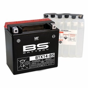 BSバッテリー MFバッテリー バイク用バッテリー ホンダ X4 【充電済み発送】 BTX14-BS 2輪