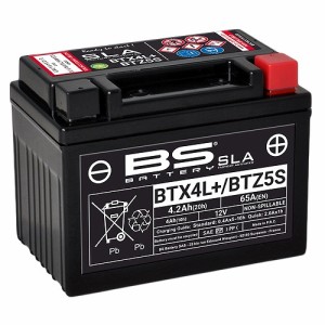 BSバッテリー SLAバッテリー バイク用バッテリー ヤマハ ギア BTX4L＋ 2輪