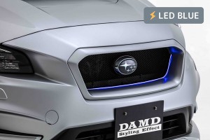 ダムド/DAMD ライトニンググリル 塗装済＋LEDブルー スバル レヴォーグ VMG/VM STI Sports 2014年〜2020年 選べる11塗装色