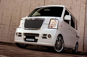 ダムド/DAMD Concept B Type2 フロントバンパー＋フロントグリル スズキ エブリィ DA64W/DA64V 〜2010年04月 未塗装品素地