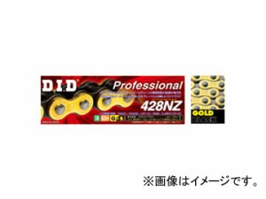 D.I.D プロフェッショナル ノンシールチェーン ゴールド＆ブラック 102L 428NZ ホンダ C100 スーパーカブ100 HA06 100cc 1993年〜1995年 