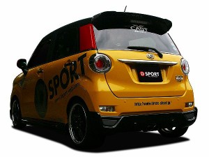 D-SPORT/Dスポーツ リヤアンダーディフューザー ダイハツ キャストスポーツ 2015年11月〜 ブラックマイカメタリック×ガンメタ塗装済み 