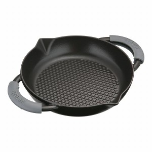 ストウブ(Staub) ニダベイユ・両手フライパン 黒 24cm 鋳鉄 40509-384(AHLV303)