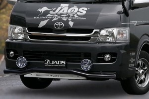 JAOS/ジャオス フロントスキッドバー ブラック/ブラスト B150202C トヨタ ハイエース 200系 ワイドボディ(1-2型) 2004年08月〜2010年06月
