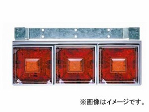 ジェットイノウエ 角型3連フラッシュテールランプ大型(リレー付) 220×600×奥行145mm 定格：24V 525701 入数：R/Lセット