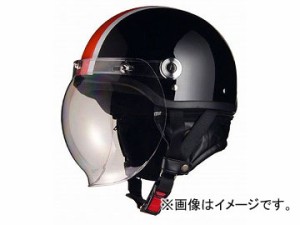 リード工業 CROSS ハーフヘルメット ブラック×オレンジ フリーサイズ(57〜60cm未満) CR-760 2輪