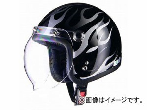 リード工業 BARTON ジェットヘルメット ブラックフレア フリーサイズ(57〜60cm未満) BC-10 2輪
