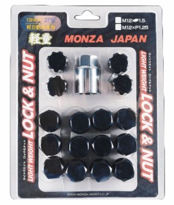 モンツァジャパン/MONZA JAPAN ロック＆ナットセット 27mm M12×1.2 選べる8カラー 入数：1セット(16個)