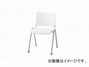 ナイキ/NAIKI 会議用チェアー 4本脚タイプ ホワイト E213-WH 510×565×762mm