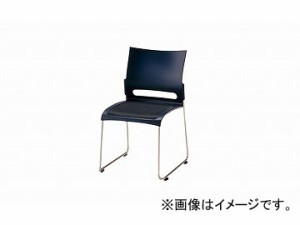 ナイキ/NAIKI 会議用チェアー ステンレスタイプ ブルー E225S-BL 505×545×800mm