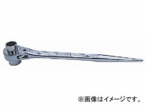 TOP 総磨きシルバーメッキラチェットレンチ 17X21mm RM-17X21SV(4834097) JAN：4975180383778