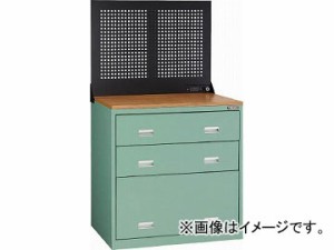 トラスコ中山 TWK型キャビネット 900X650 3段 Pパネル付 GN TWK-903SP-GN(4910974)