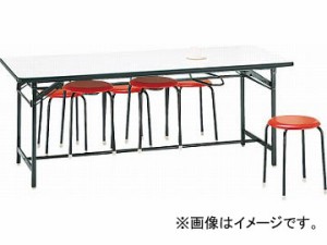 TOKIO 食堂用テーブル 共巻 1800×750mm アイボリー DY-1875(4645723) JAN：4942646122691