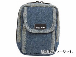 トラスコ中山 デニム携帯電話用ケース 2ポケット ブルー TDC-H101(7689900)