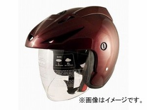 2輪 TNK工業 ジェット型ヘルメット AZ-7V マルーン サイズ:M,L,XL