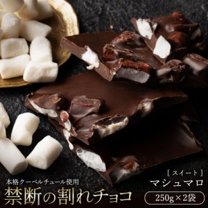 チョコレート  訳あり スイーツ 割れチョコ 本格クーベルチュール使用 割れチョコ マシュマロ 250g×2個セット 割れチョコレート クーベ