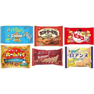 焼き菓子(クッキー・ビスケット・パイ・ウエハース等)　お徳用袋 詰め合わせ 6種類 各1袋