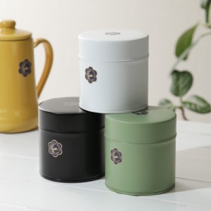 ツキウサギ 月兎缶(小)白/黒/緑 キャニスター 保存容器 茶葉 コーヒー豆
