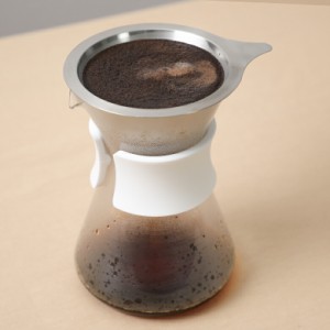 HARIO simply ステンレスコーヒーフィルターセット Glass Coffee Maker ダブルメッシュ サーバー一体型 400ml 1-3杯用 日本製 S-GCM-40  