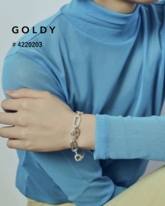 フラット マンテル チェーン ブレスレット/GOLDY/ゴールディ/4220203/【追跡可能メール便180円】