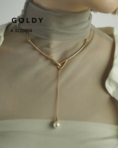 フローイング パール “Y“シェイプ ネックレス/GOLDY/ゴールディ/3220904【追跡可能メール便180円】